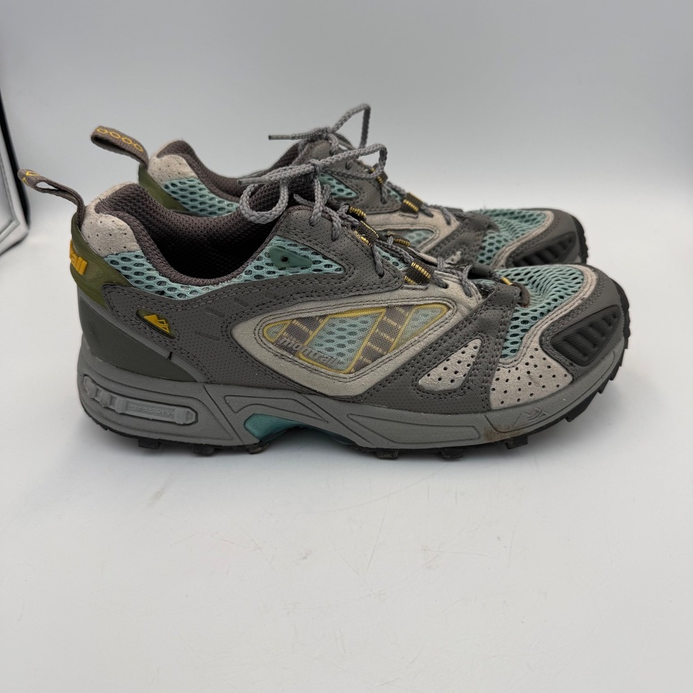 Montrail Terra-Flex Trail Running Hiking Shoes Grey Teal Womens 8.5 FORCOMT8062